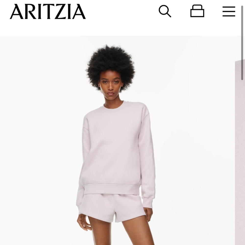Aritzia baby pink sweat set